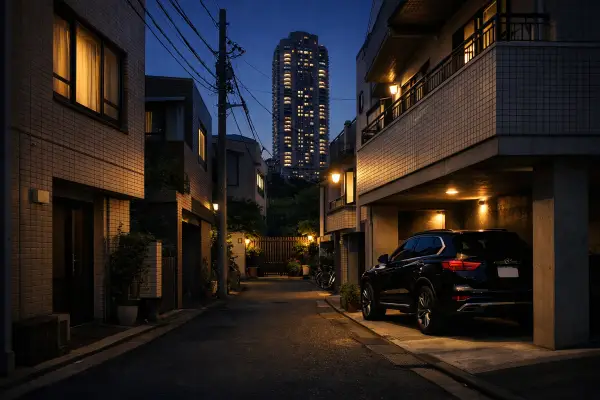 A low-rise residence in a quiet neighborhood dotted with embassies