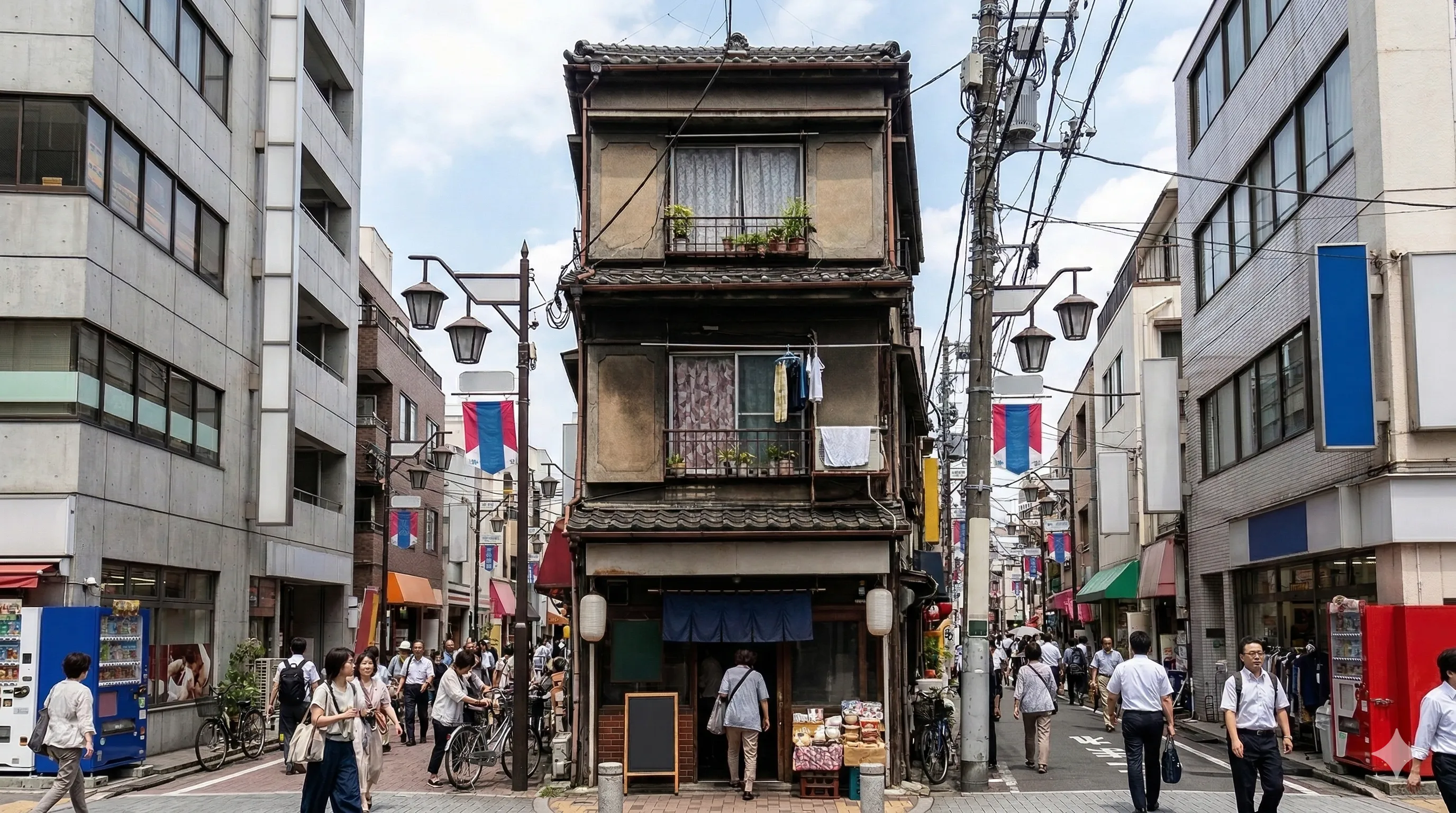 Residential and retail mixed building